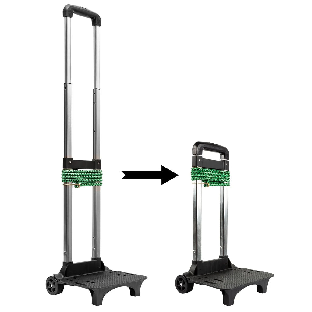 Ultimaxx Folding Luggage Cart for Backpacks with Bungee Cord and Rain Enclosure