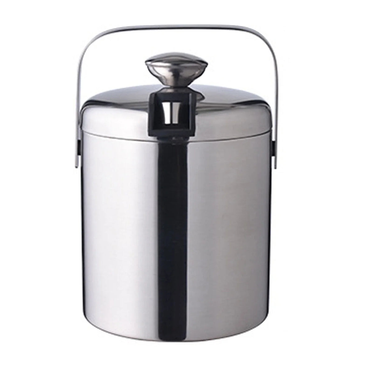 Double-Wall Stainless-Steel Insulated Ice Bucket With Lid & Ice Tong 1300 ML