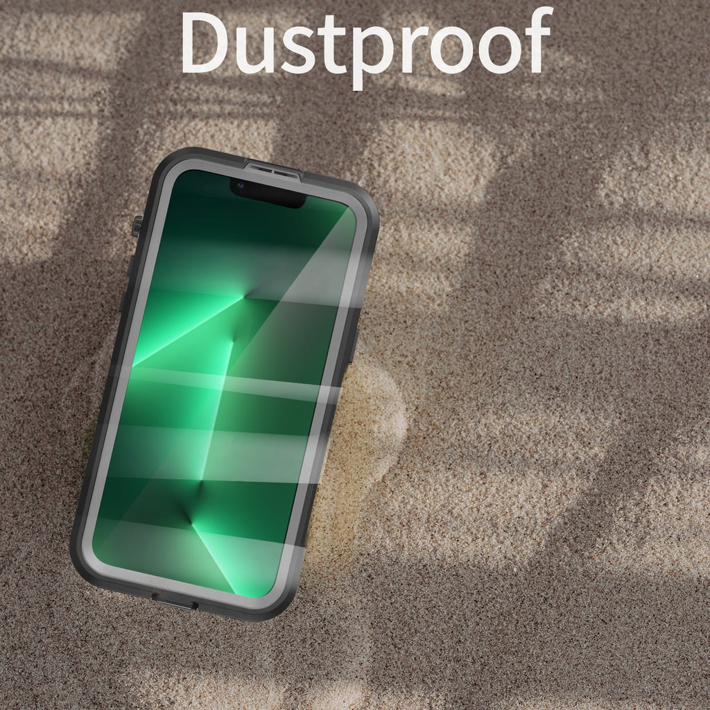 for iPhone 14 Pro 6.1" Case Waterproof, Built-in 6H Screen Protector [Real 360][IP68 Underwater][14FT Military Dropproof][Dustproof][Compatible with MagSafe] for iPhone 14 Pro - Black