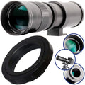 Ultimaxx 420-800mm f/8.3-16 Super HD Manual Telephoto Zoom T-Mount Lens Kit for Nikon F-Mount D6, D5, D4, D850, D810, D800, D780, D750, D610, D600, D7500, D7200, D5600, D5500, D5300, D3500 and D3400 D
