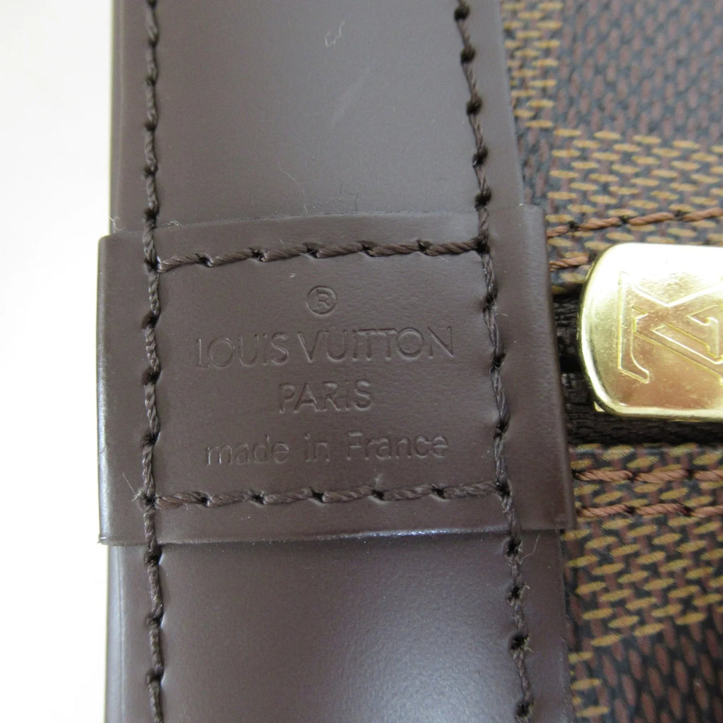 Pre-Owned LOUIS VUITTON Alma handbag Brown Ebene Damier PVC coated canvas N51131 (Good)