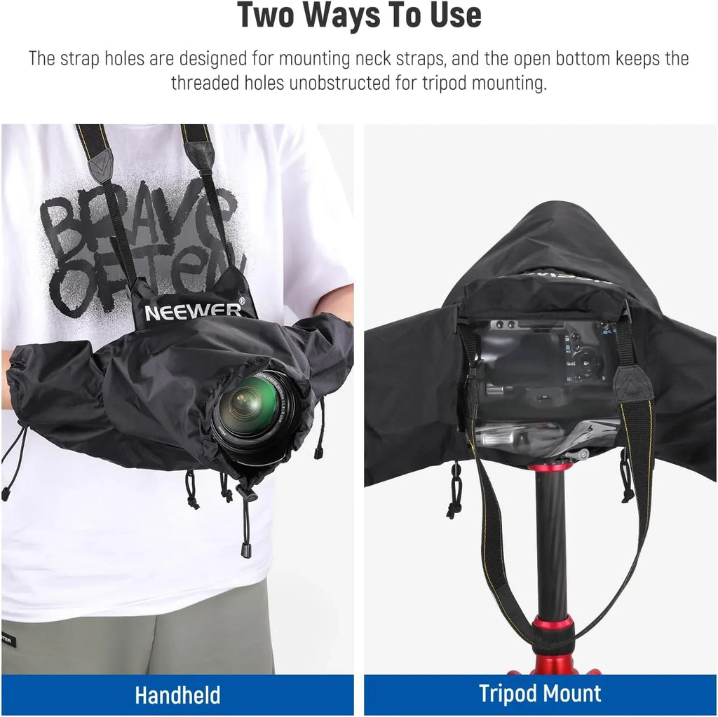 NEEWER Camera Rain Shield Mini Size Long-lasting Nylon Raincoat Compatible with Canon Sony Nikon DSLR Mirrorless Vlog Camera