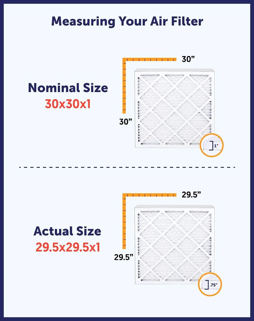 Filter King 20x43x1 Air Filter | 4-PACK | MERV 8 HVAC Pleated A/C Furnace Filters | MADE IN USA | Actual Size: 20 x 43 x .75"