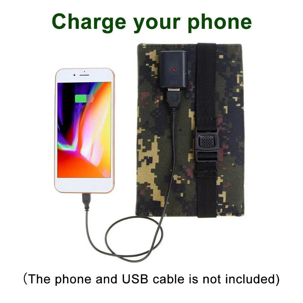 JahyElec New 80W USB Solar Panel Folding Power Bank Outdoor Camping Hiking Phone Charger