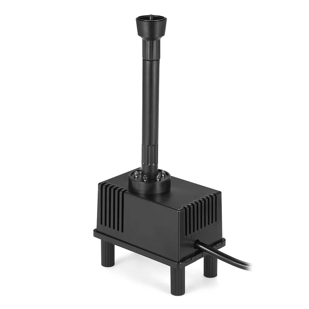 Lixada LED Light Submersible Water Pump 10W for Fish Aquarium Bird Bath Garden Pond Fountain 600L/H AC