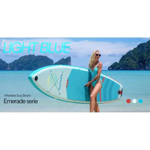 Inflatable Stand Up Paddle Boards 10'8''*33"*6" With Premium SUP Accessories & Backpack, Leash, Paddle, Hand Pump,Wide Stance, Non-Slip Relaxation Deck for Youth & Adults