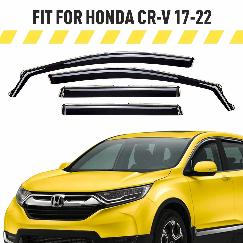 AEROGUYS in-Channel Window Deflectors Extra Resilient Window Visors Rain Guards Fit for Honda CR-V 2017-2022, Sun Visors, Wind Deflectors, Vent Visors, Car Accessories - 4pcs. AG0064