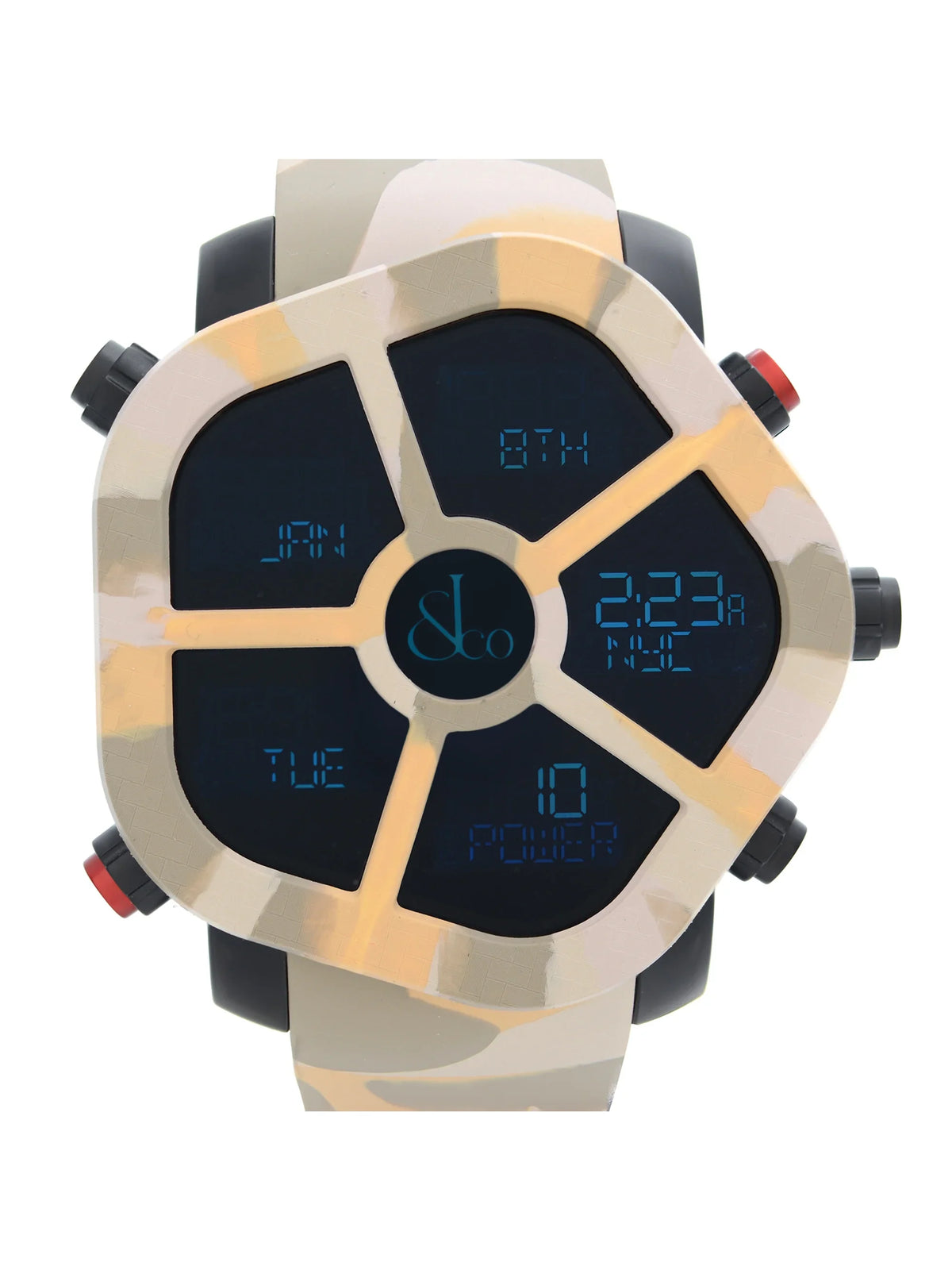 Jacob & Co. Ghost Carbon Bezel Camouflage Quartz Mens Watch GH100.11.NS.PC.ANQ4D