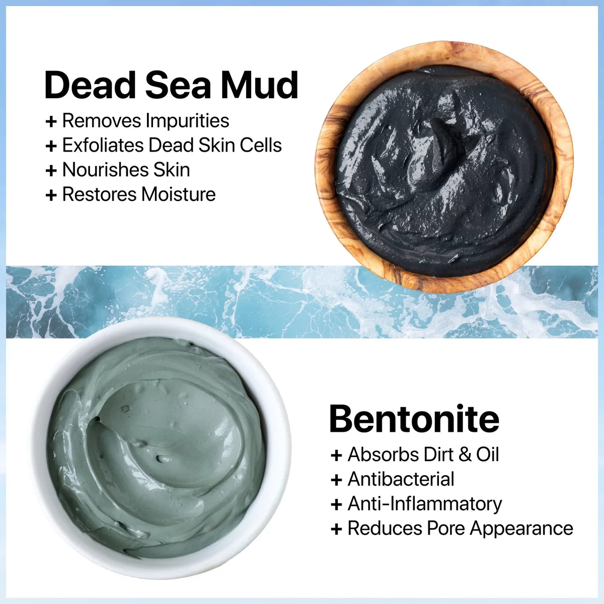 Ebanel Magnetic Dead Sea Mud Mask for Face, 4.1oz Deep Pore Cleansing Moisturizing Face Mask