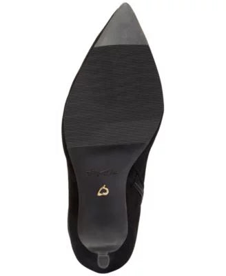 THALIA SODI Womens Black Stretch Gore V-Notch Cushioned Relaxation Rajel Pointed Toe Stiletto Zip-Up Boots Shoes 9.5 M