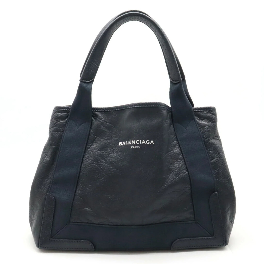 Pre-Owned Balenciaga 339933 Women's Leather Handbag,Tote Bag Navy (Good)
