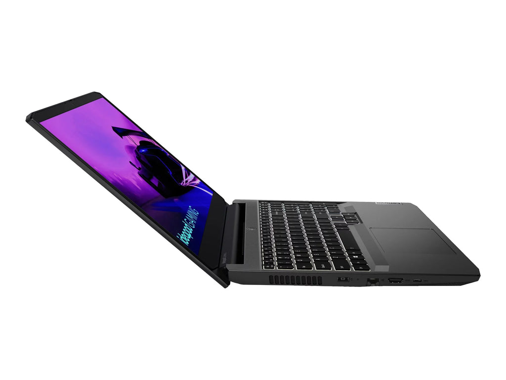 Lenovo IdeaPad Gaming 3 15ACH6 82K2 - 180-degree hinge Arrangement - AMD Ryzen 5 - 5600H / up to 4.2 GHz - Win 11 Home - GF GTX 1650 - 8 GB RAM - 512 GB SSD NVMe - 15.6" IPS 1920 x 1080 (Full HD) @ 120 Hz - 802.11a/b/g/n/ac/ax - shadow black - kbd: US