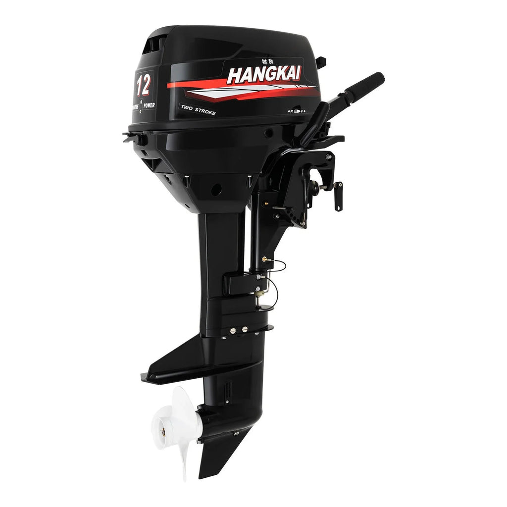 Outboard Motor, 2 Stroke 12 hp 169cc Heavy Duty Boat Engine Fishing Boat Motor w/CDI System Water Cooling System (2 Stroke 12 hp)