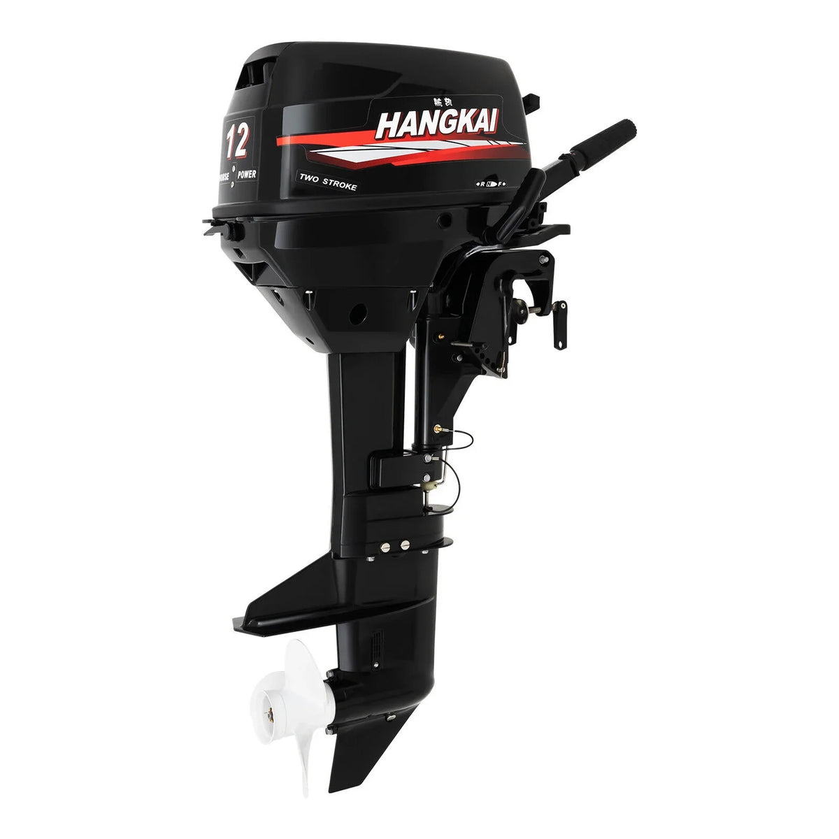 Outboard Motor, 2 Stroke 12 hp 169cc Heavy Duty Boat Engine Fishing Boat Motor w/CDI System Water Cooling System (2 Stroke 12 hp)