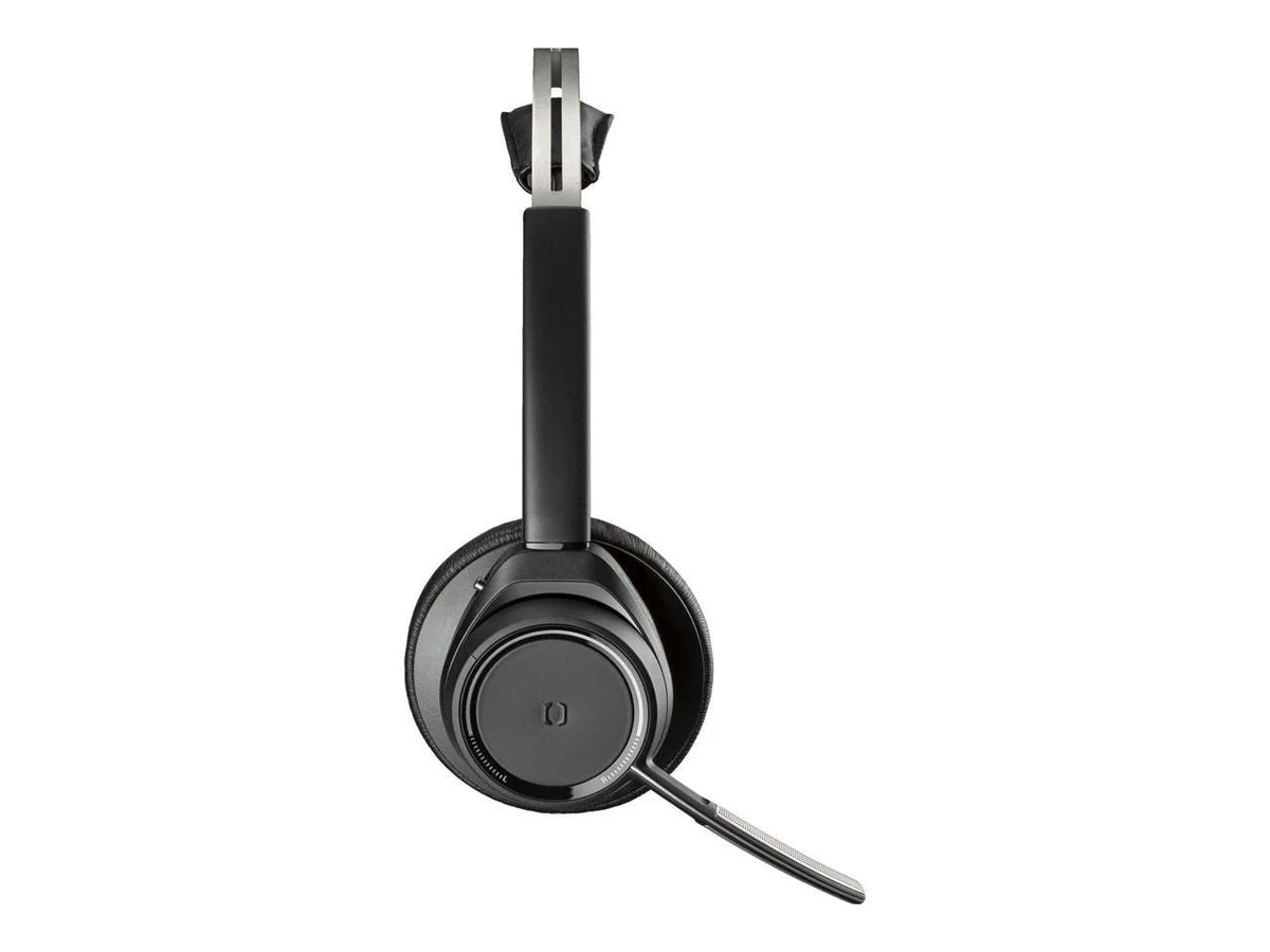 Poly Voyager Focus B825 UC Headset - Google Assistant, Siri - Stereo - USB Type A - Wired/Wireless - Bluetooth - 98.4 ft - 32 Ohm - 20 Hz - 20 kHz - Over-the-head - Binaural - Ear-cup - MEMS Techno...