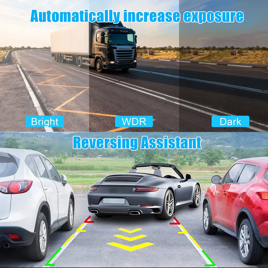 HD 1080P 2 Lens Car DVR Dash Cam Front Rear View Camera Video Recorder G-Sensor