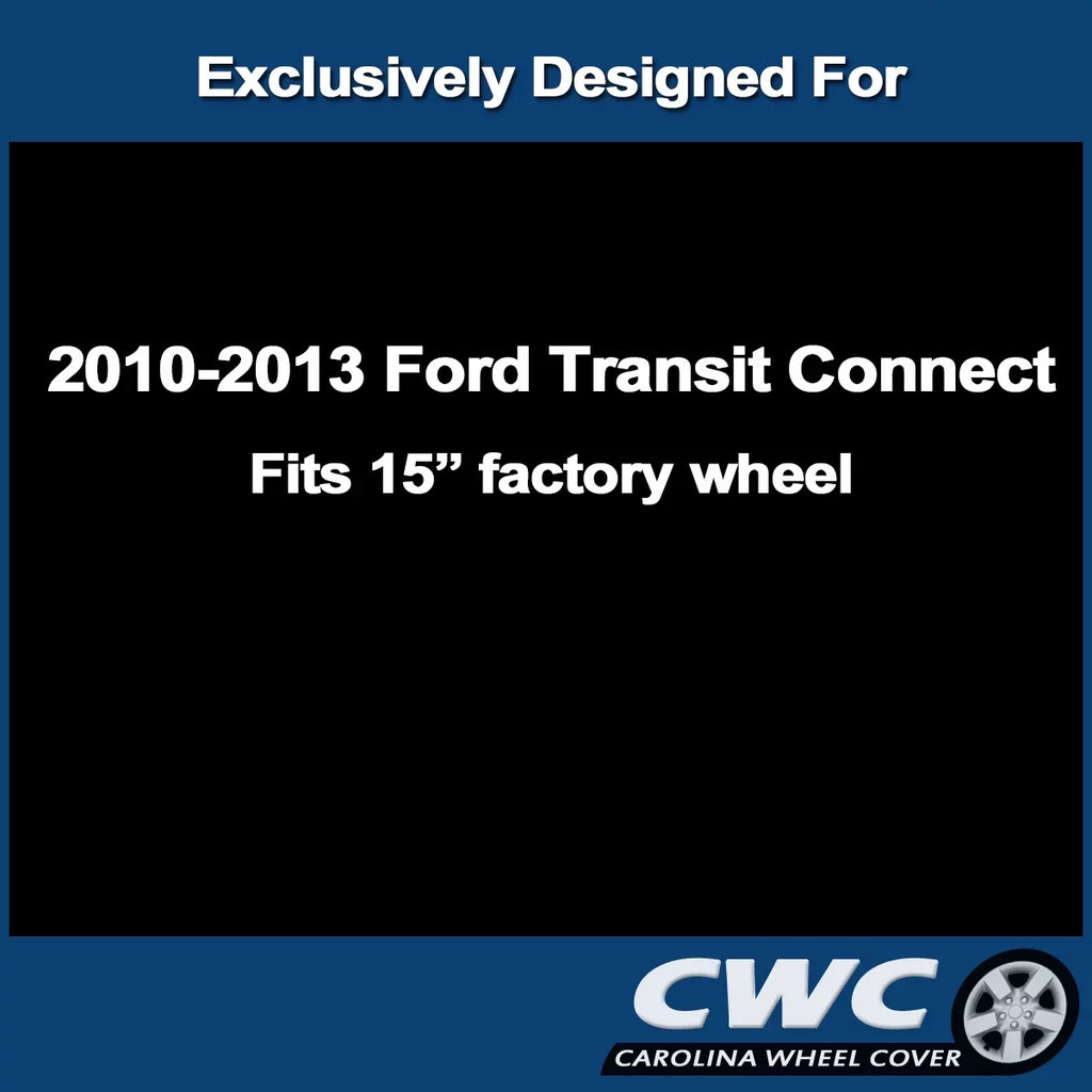 Premium Hubcap Set for Ford Transit Connect 2010, 2011 2012, 2013 - Replacement 15-inch Wheel Protection (4-Pack)
