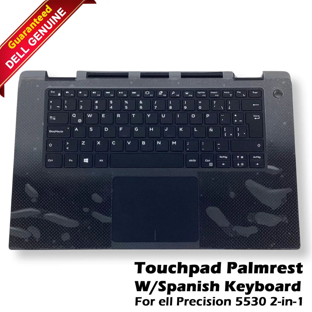 Dell Precision 5530 2-in-1 Touchpad Palmrest Spanish Keyboard Assembly YFVCJ - New