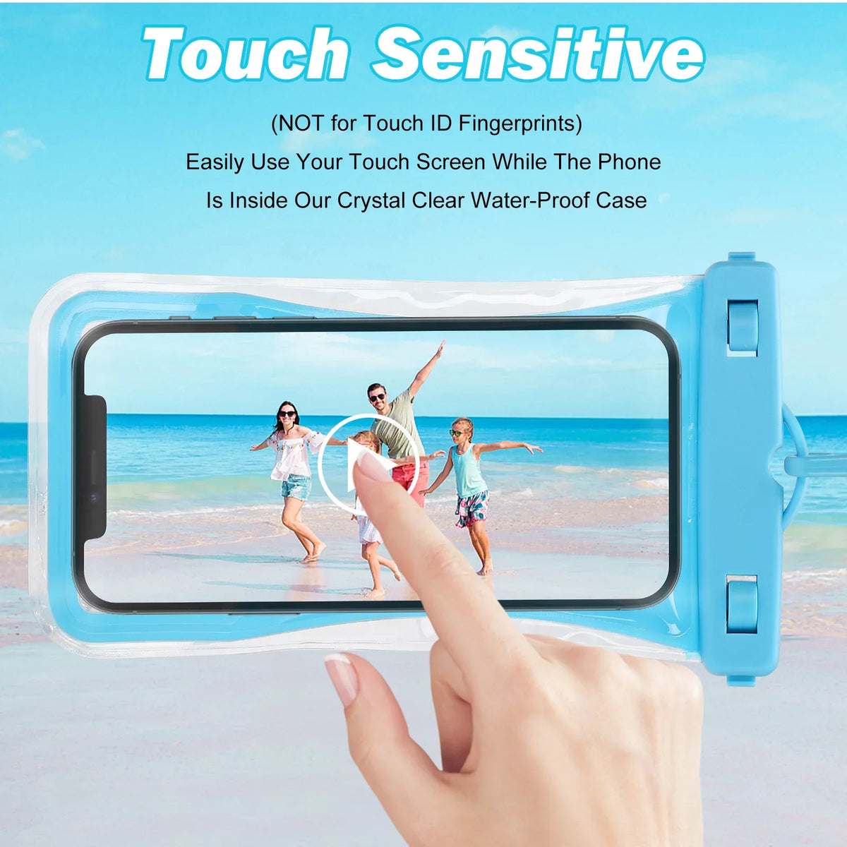 Urbanx Universal Waterproof Phone Pouch Cellphone Dry Bag Case Arrangement For Sonim XP8 Perfect Fit for All Other Smartphones Up To 7" - 3 Cases - Mixed Colors