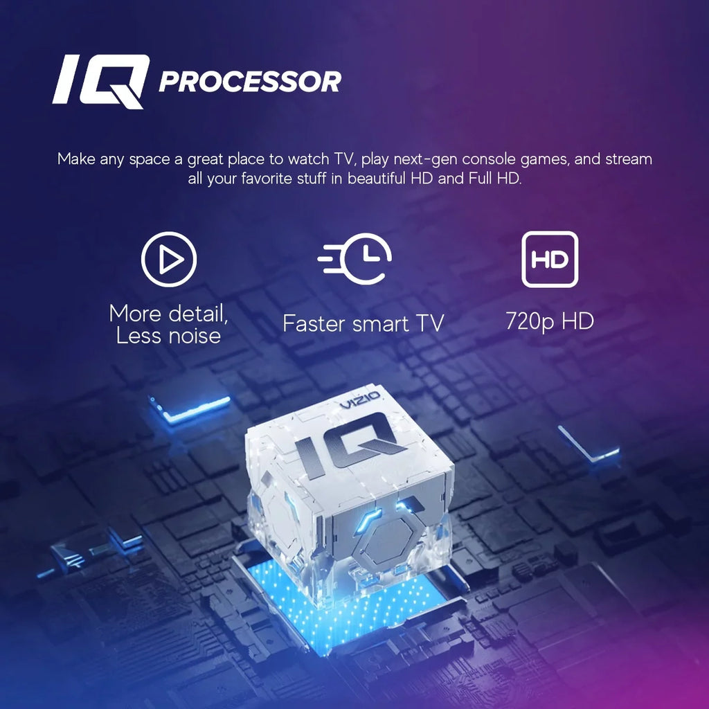 Restored VIZIO 32 Inch D Series Class HD 720p Smart LED TV IQ Processor, V-Gaming Engine, with AirPlay and Chromecast Built-in + Free Wall Mount (No Stands) - D32H-J09 (Refurbished)