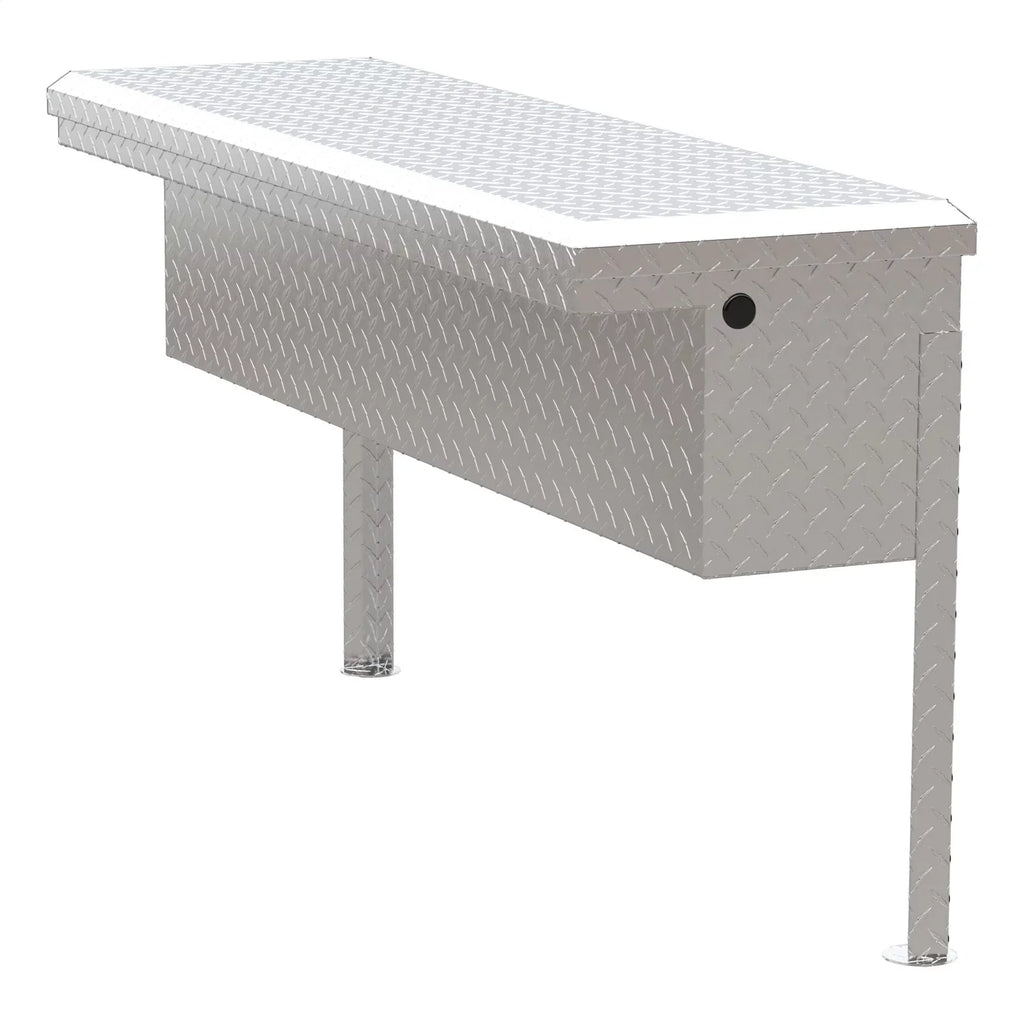 UWS TBSM-48-LP Side Mount Series Single Lid Tool Box; L 48 in. x W 11.25 in. x H 11 in.; Low Profile; Brite Aluminum; Mounting Hardware Not Included;