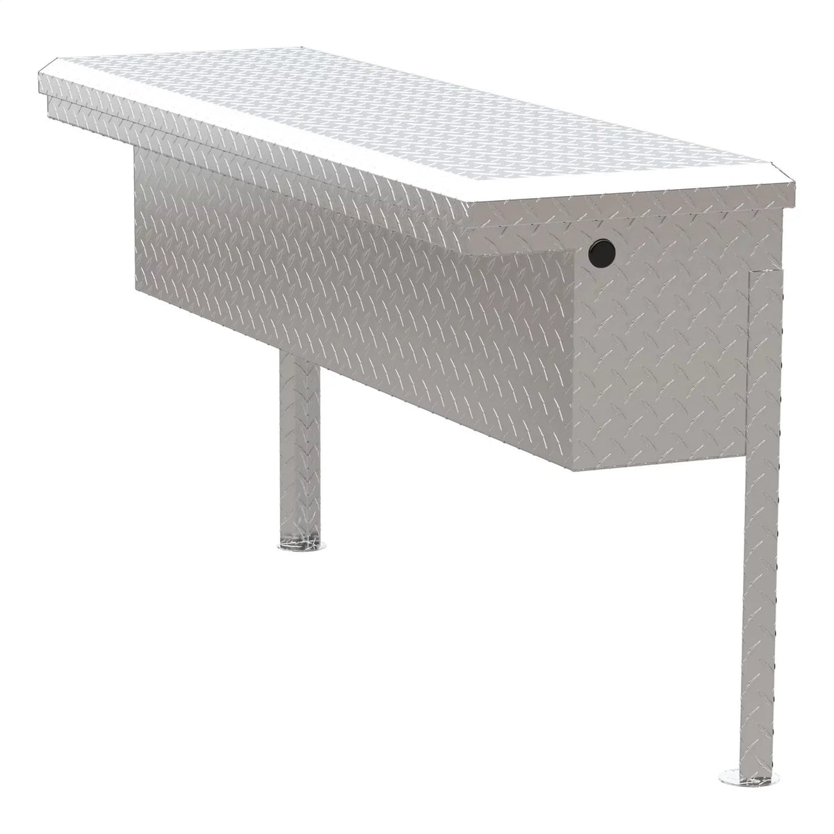 UWS TBSM-48-LP Side Mount Series Single Lid Tool Box; L 48 in. x W 11.25 in. x H 11 in.; Low Profile; Brite Aluminum; Mounting Hardware Not Included;