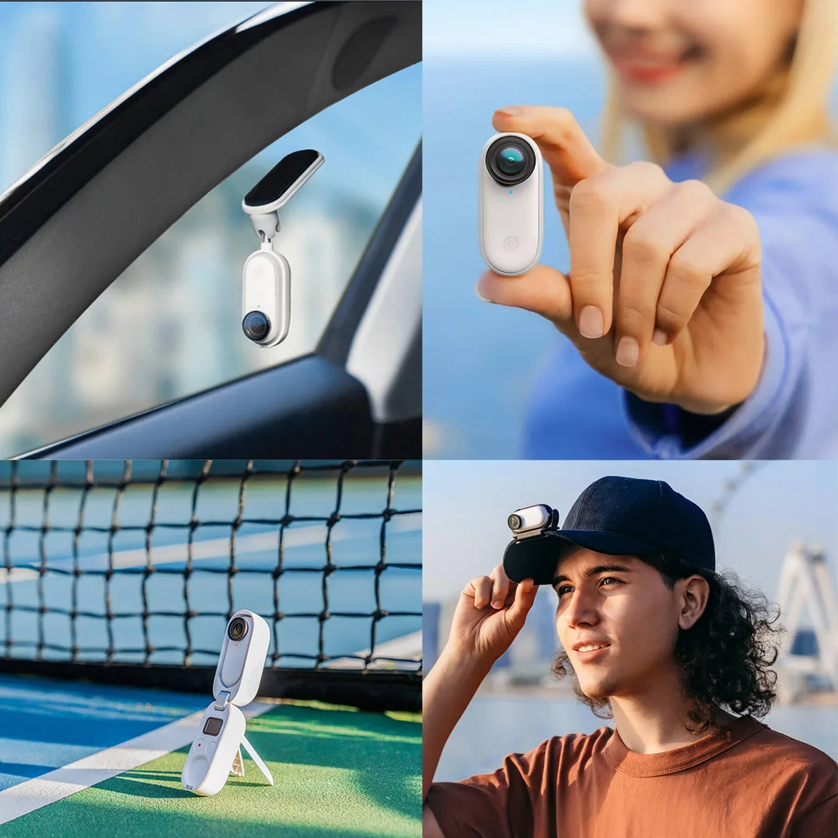 Insta360 GO 2 Action Camera with Deluxe Bundle - Includes: Action Camera Frame Adapter for Insta360 GO2, Selfie Stick, Suction Cup Mount, Floating “Bobber” Handle, Pipe/Bike Mount & Much More