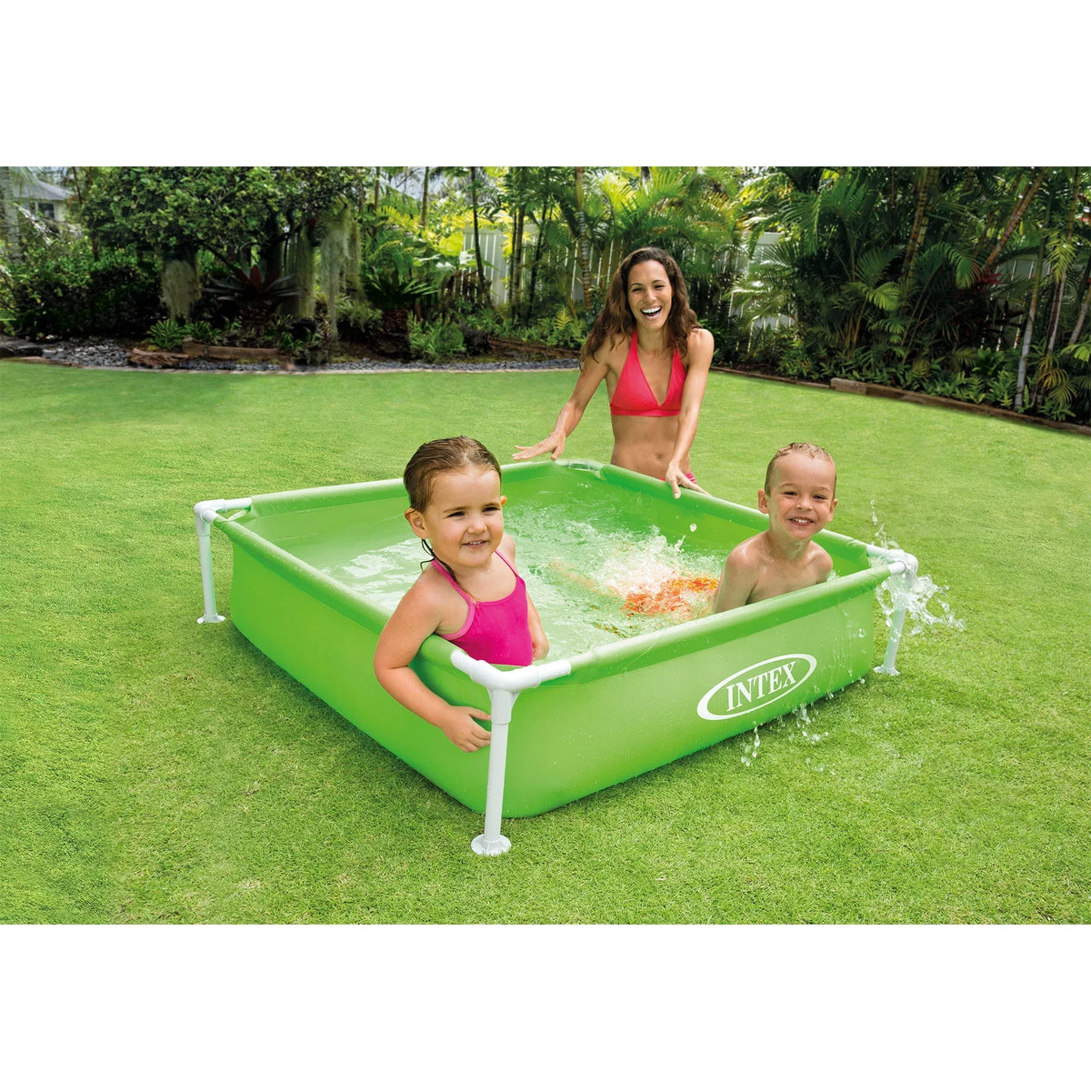 Intex Mini Framed Beginner Outdoor Kiddie Swimming Pool, Color Varies
