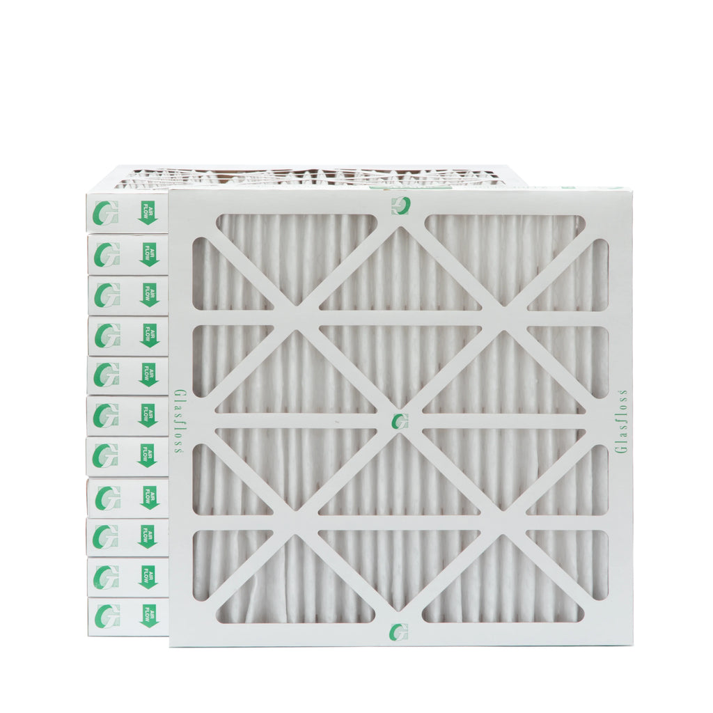 3 Pack of 20x20x2 MERV 13 Pleated 2" Inch Air Filters by Glasfloss. Actual Size: 19-1/2 x 19-1/2 x 1-3/4
