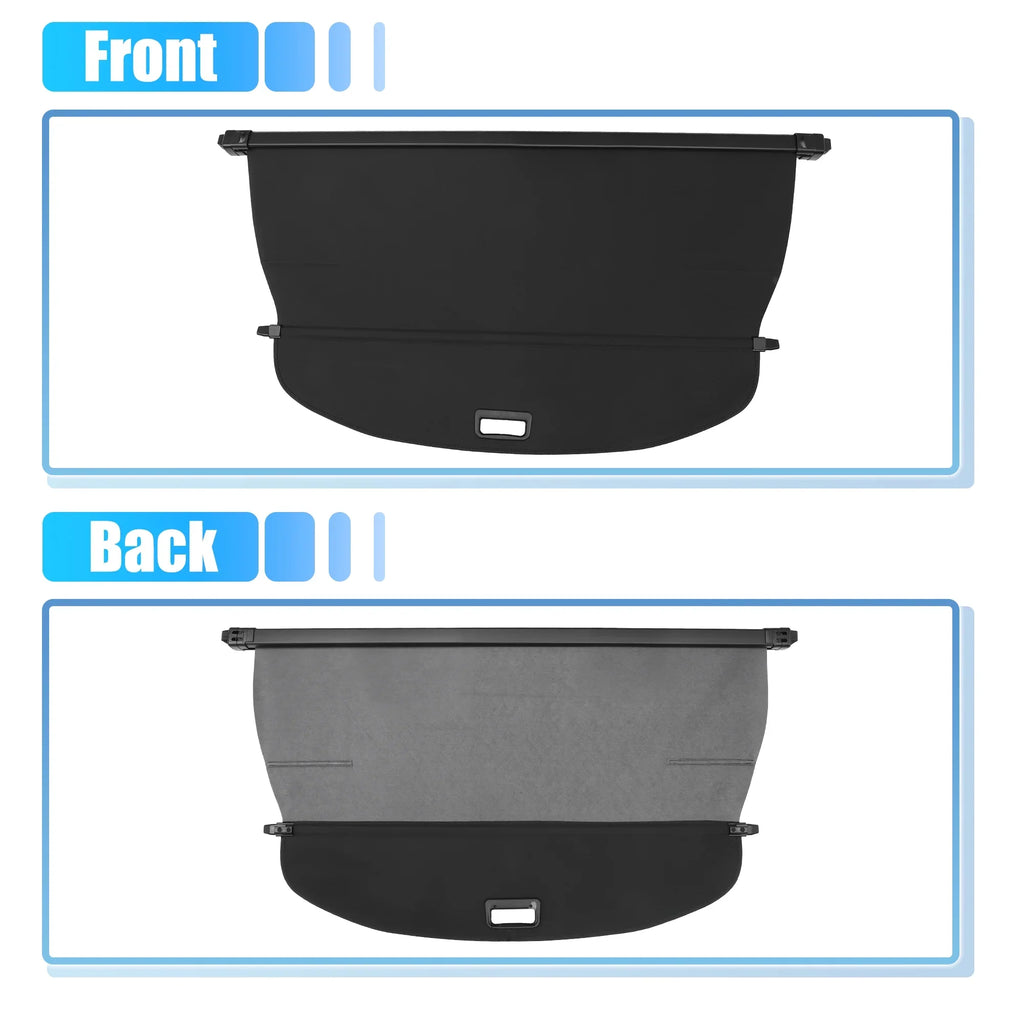 Unique Bargains Retractable Cargo Enclosure Rear Trunk Enclosure Shield Shade Ajustable Fit for Nissan Rogue 2021-2024 Black