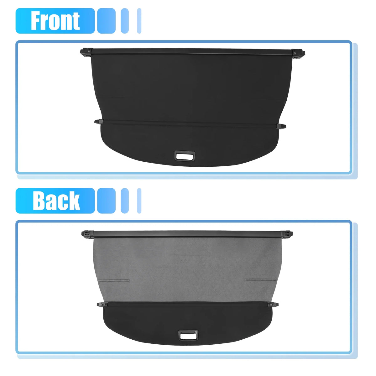 Unique Bargains Retractable Cargo Enclosure Rear Trunk Enclosure Shield Shade Ajustable Fit for Nissan Rogue 2021-2024 Black