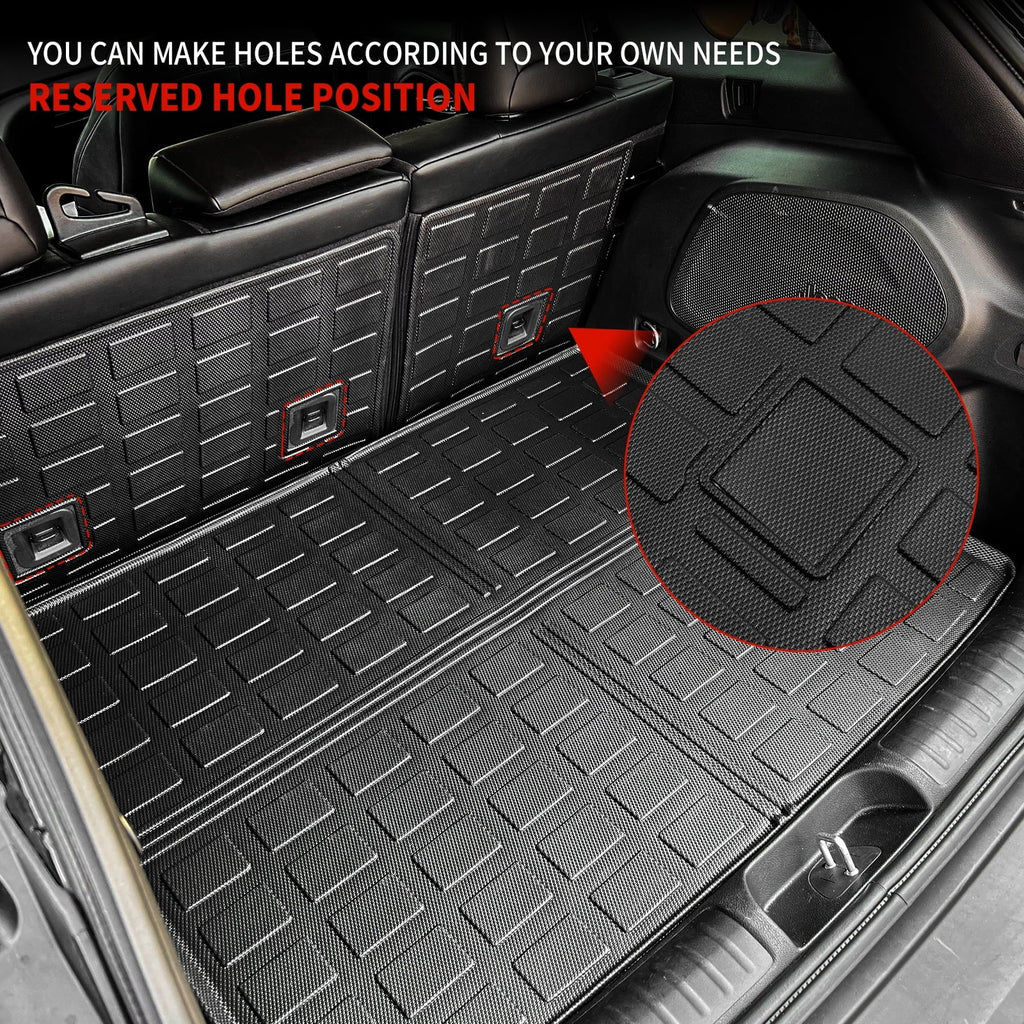Floor Mats Compatible with 2019-2023 Jeep Cherokee Cargo Liner Trunk Mat TPE All Weather Back Seat Enclosure Protector 2022 Cherokee Accessories (Trunk Mat+Backrest Mats+Floor Mats)