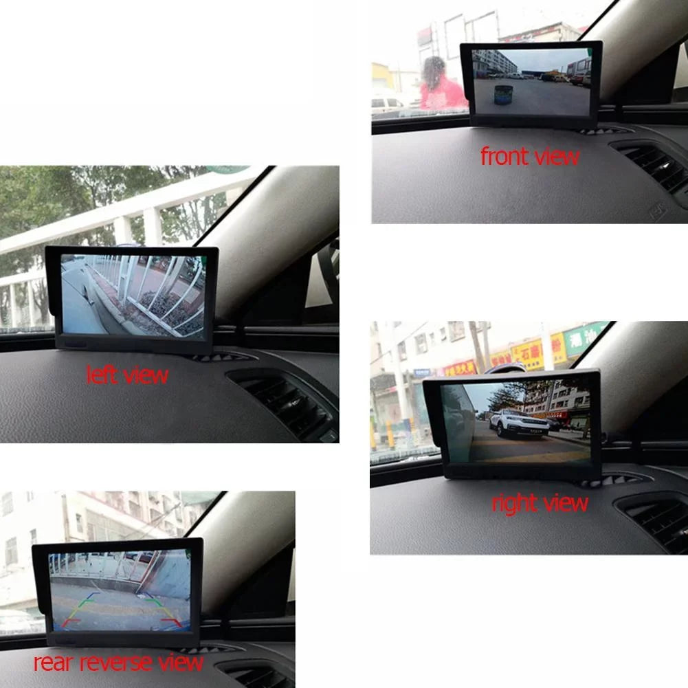 Jocestyle 360 Degree Bird View System 4 Camera Car DVR Recording Cam with 5in Monitor