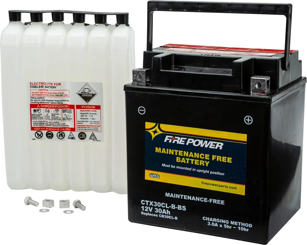 Fire Power Maintenance Free Battery CTX30CL-B-BS Compatible With Sea-Doo GTI LTD 155 2011-2015