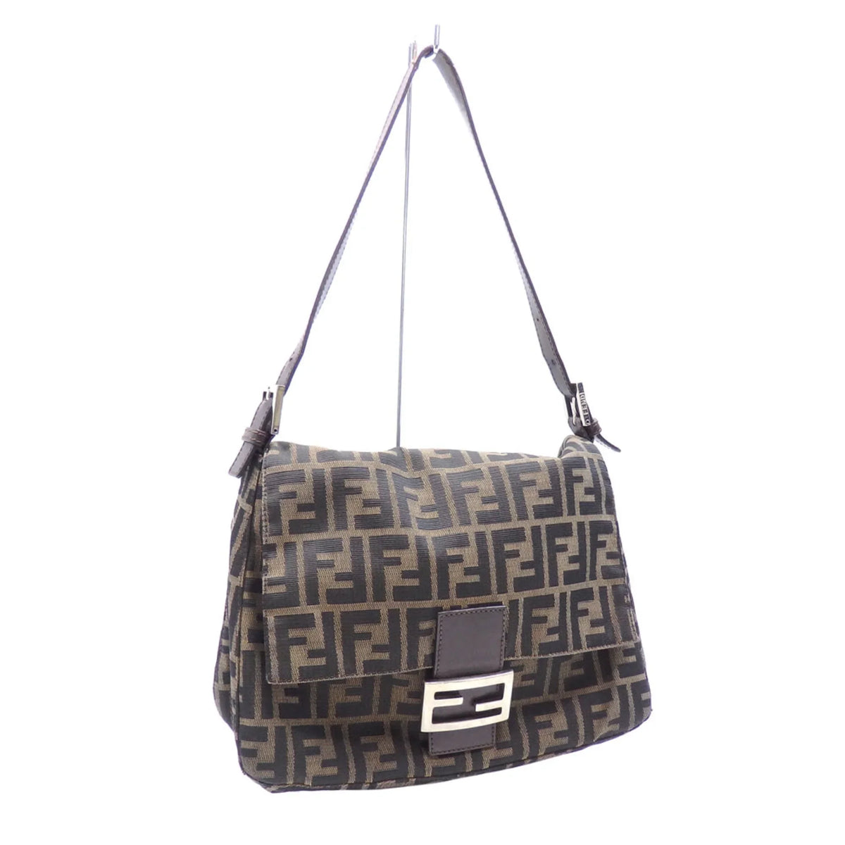 Pre-Owned Fendi Shoulder Bag Mamma Bucket Zucca Women's Brown Canvas Leather 2258 26325 008 A2229882 (Fair)