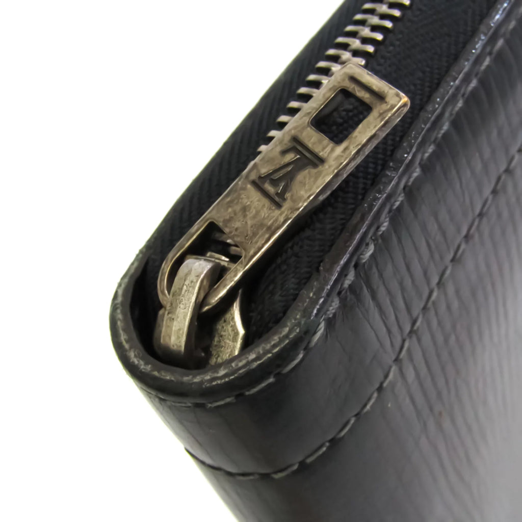 Pre-Owned Louis Vuitton Zippy Organizer M97026 Men's Utah Leather Long Wallet (bi-fold) Basalt (Good)