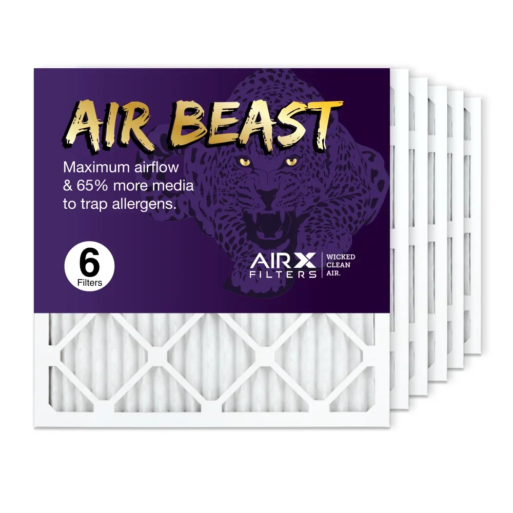 AIRx Filters 20x20x1 Air Filter MERV 11 Pleated HVAC AC Furnace Air Filter, Air Beast 6-Pack Made in the USA