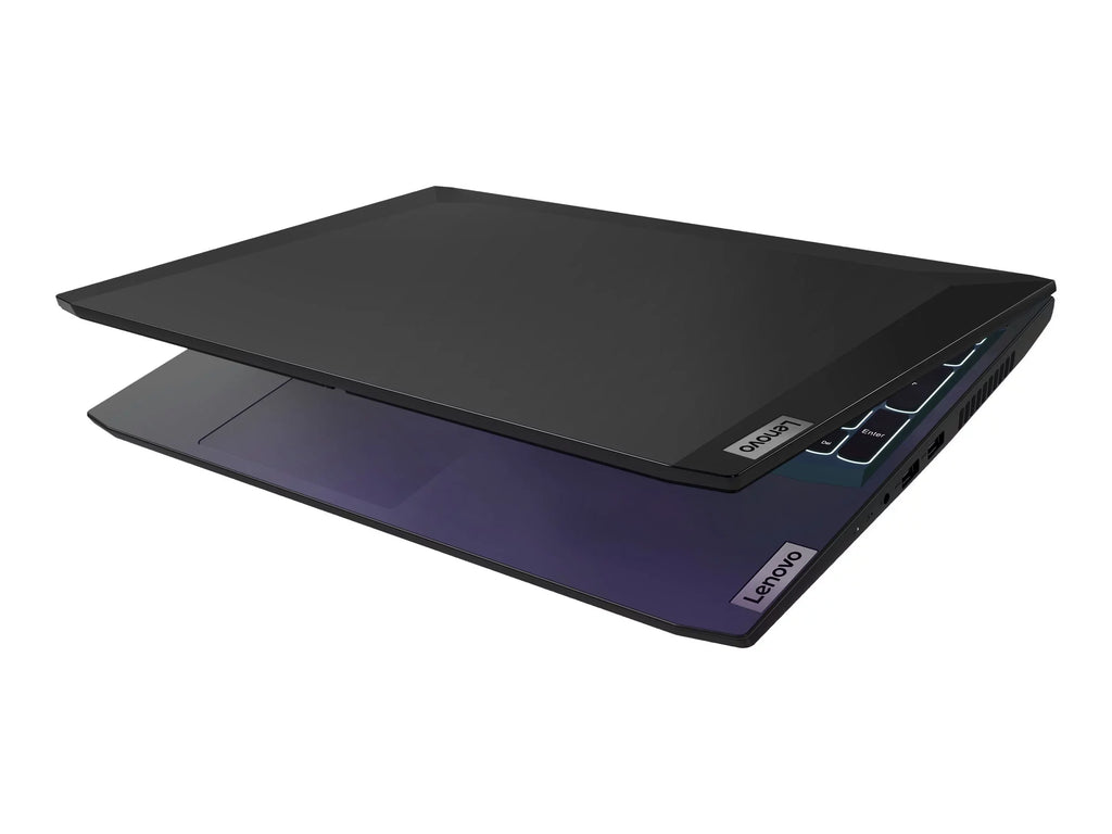 Lenovo IdeaPad Gaming 3 15ACH6 82K2 - 180-degree hinge Arrangement - AMD Ryzen 5 - 5600H / up to 4.2 GHz - Win 11 Home - GF GTX 1650 - 8 GB RAM - 512 GB SSD NVMe - 15.6" IPS 1920 x 1080 (Full HD) @ 120 Hz - 802.11a/b/g/n/ac/ax - shadow black - kbd: US