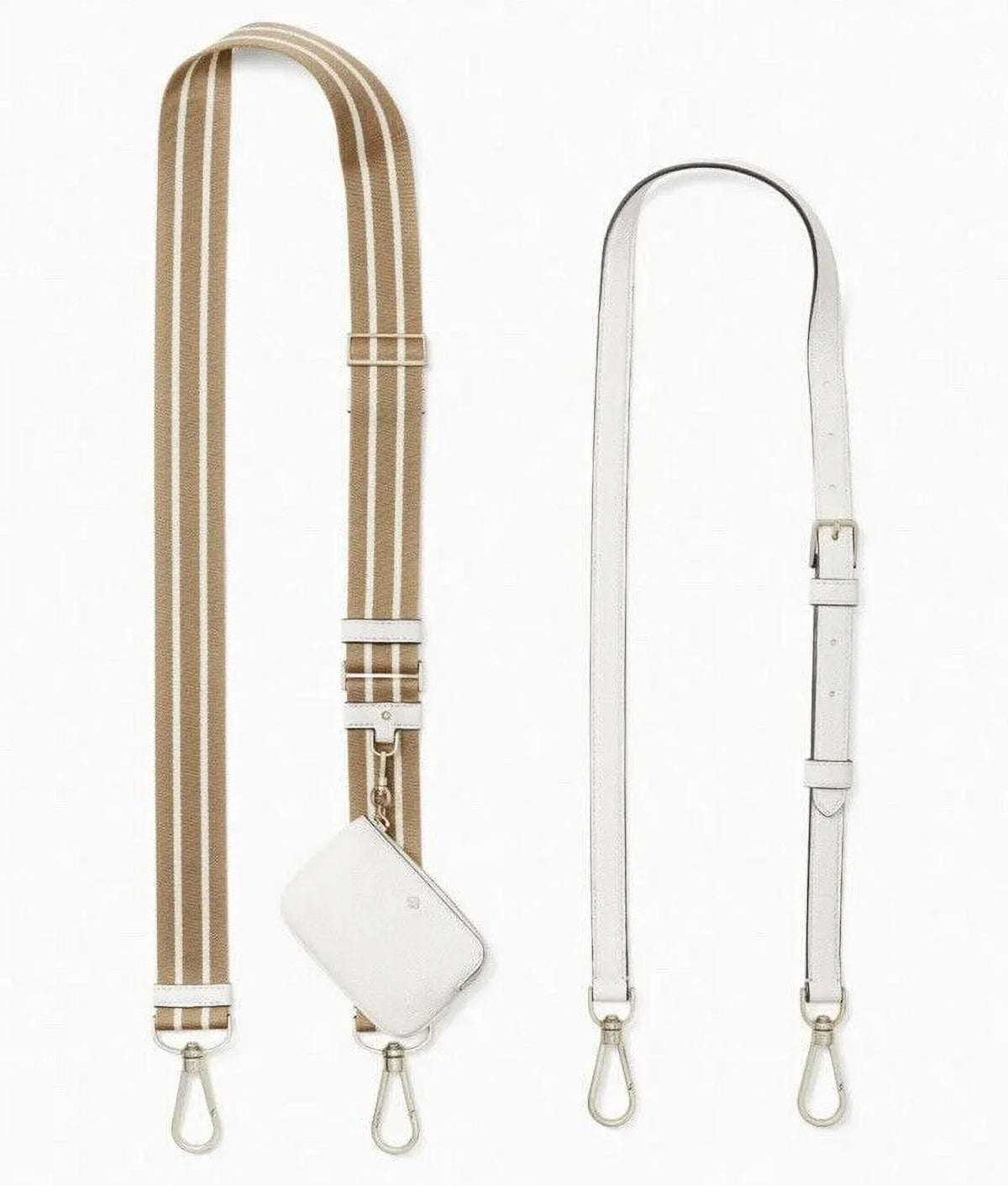 Kate Spade Rosie Large Pebbled Leather Crossbody Bag + Zip Pouch Parchment