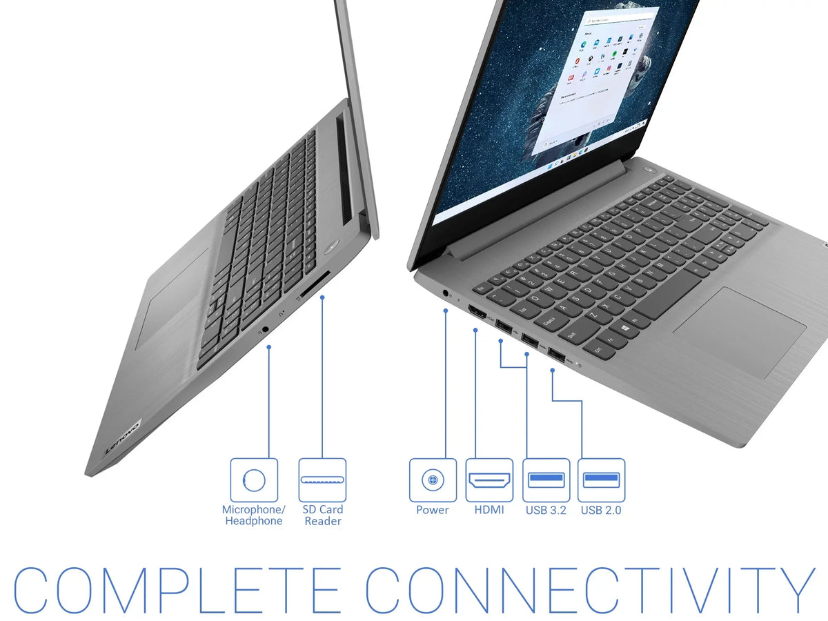Lenovo IdeaPad 3i Laptop, 15.6" FHD Display, Intel Core i3-1115G4 Upto 4.1GHz, 20GB RAM, 512GB NVMe SSD, HDMI, Card Reader, Wi-Fi, Bluetooth, Windows 11 Pro S