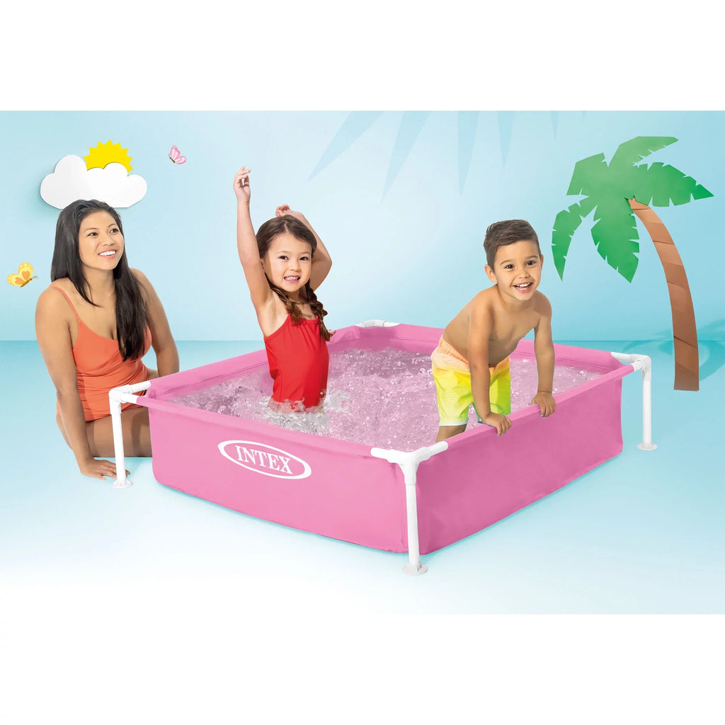 Intex Mini Framed Beginner Outdoor Kiddie Swimming Pool, Color Varies