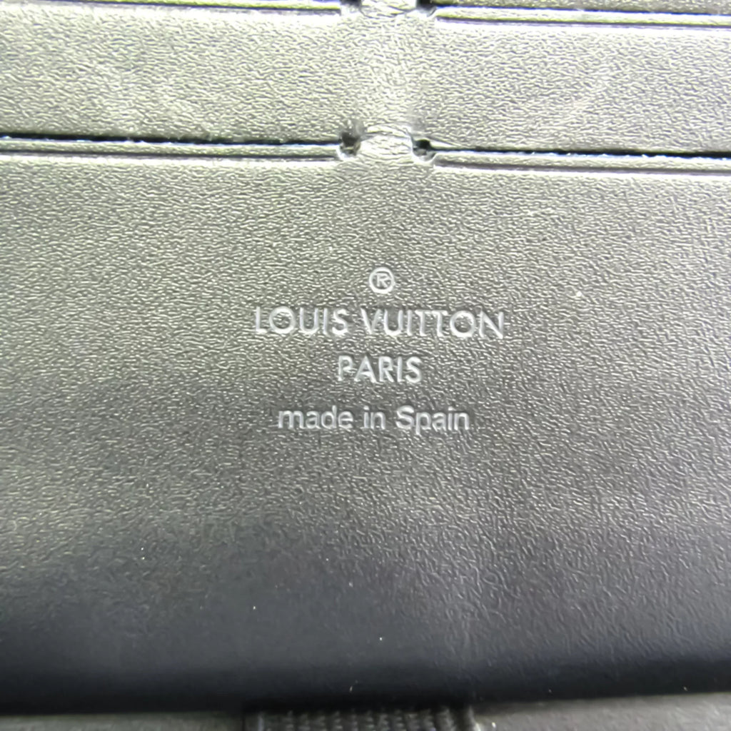 Pre-Owned Louis Vuitton Zippy Organizer M97026 Men's Utah Leather Long Wallet (bi-fold) Basalt (Good)