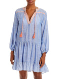 Shoshanna Women's Mini Dress Swim Enclosure (S, Chambray/White)