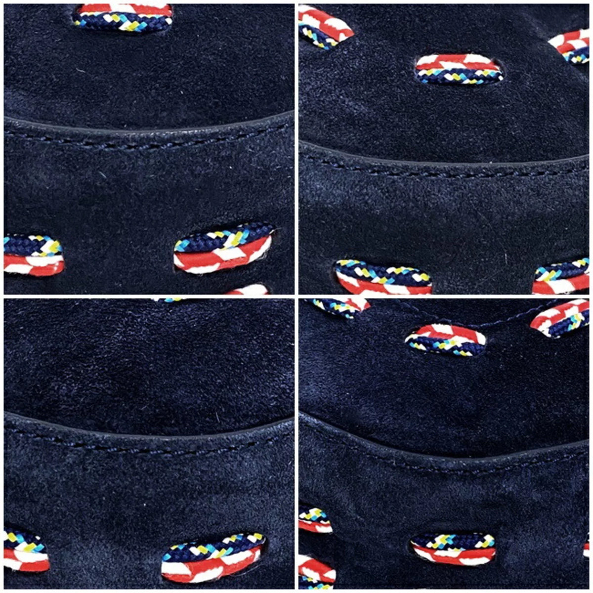 Pre-Owned Tory Burch One Shoulder Bag Navy Multicolor 10005608 01-17 Flap Leather Suede TORY BURCH Ladies (Good)