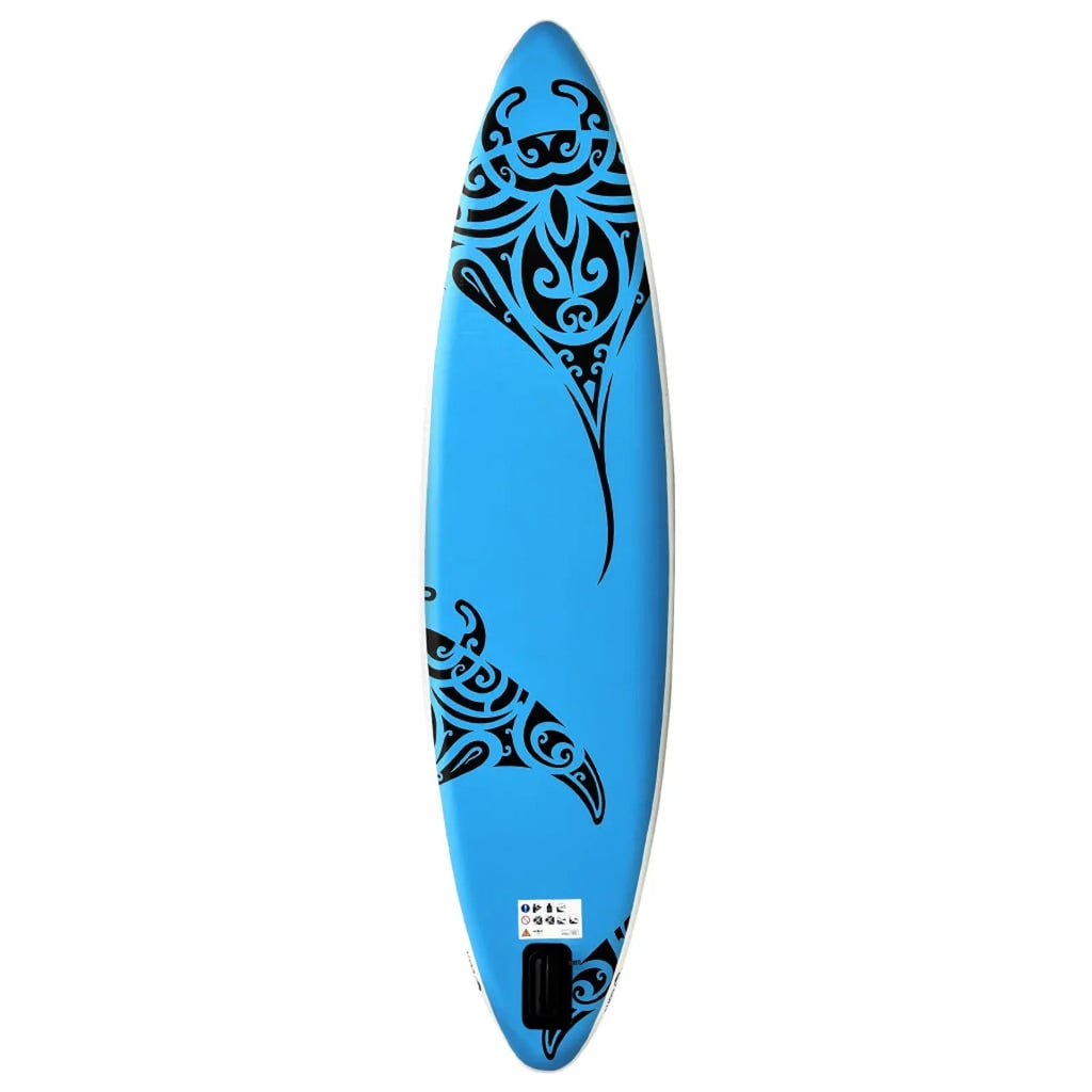 Walmeck Inflatable Paddleboard Set 126"x29.9"x5.9" Blue
