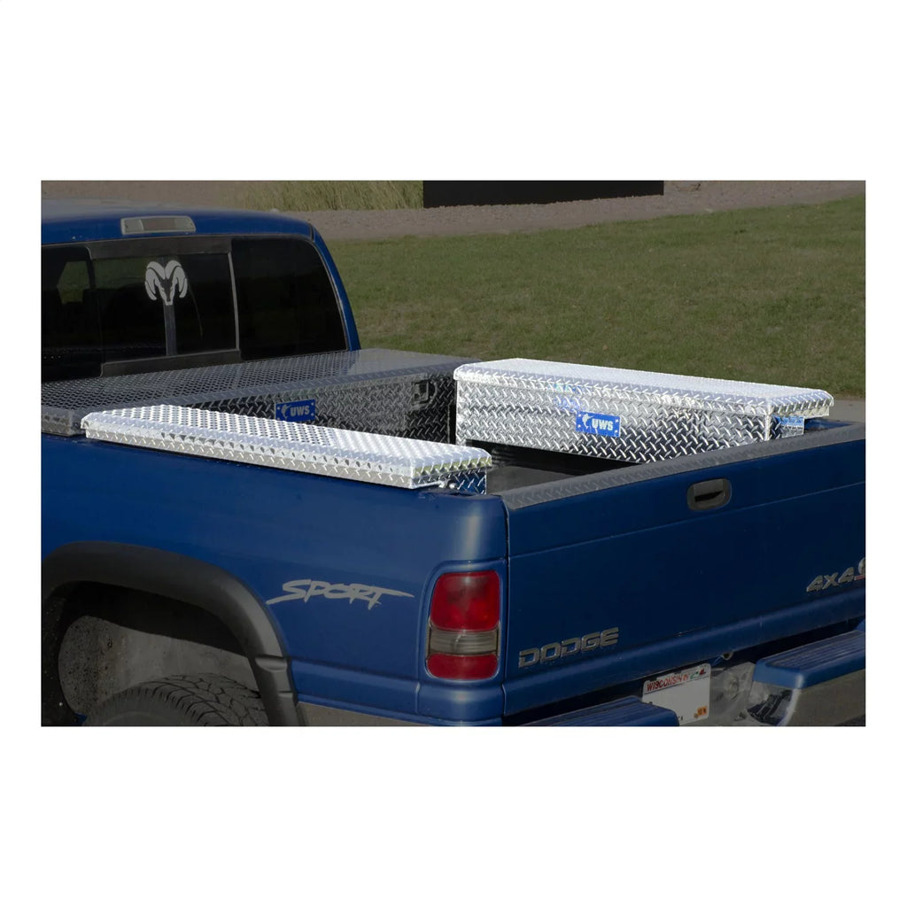 UWS TBSM-48-LP Side Mount Series Single Lid Tool Box; L 48 in. x W 11.25 in. x H 11 in.; Low Profile; Brite Aluminum; Mounting Hardware Not Included;