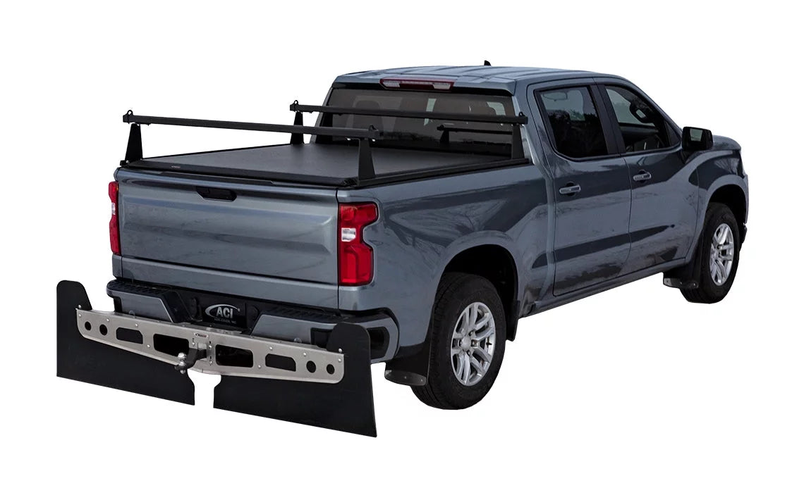 ADARAC 2014-2018 Fits Chevrolet Silverado Fits GMC Sierra 1500 2015-2019 2500 3500 8' Matte Black Aluminum M-series Truck Bed Racks F4020062