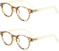 OCCI CHIARI Lightweight Style Acetate frame Stylish Reading Glasses For Women(Yellow,3.0)