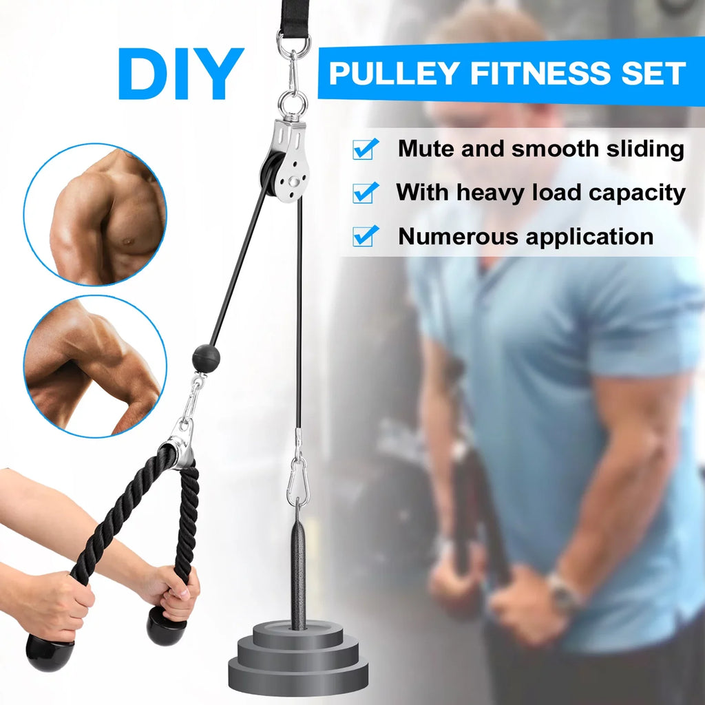 Meterk Fitness DIY Pulley Cable Machine Attachment System Loading Pin Lifting Arm Biceps Triceps Blaster Hand Strength Training Equipment
