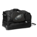 MOJO Philadelphia Eagles Black 27'' 2-Wheel Drop Bottom Rolling Duffel Bag